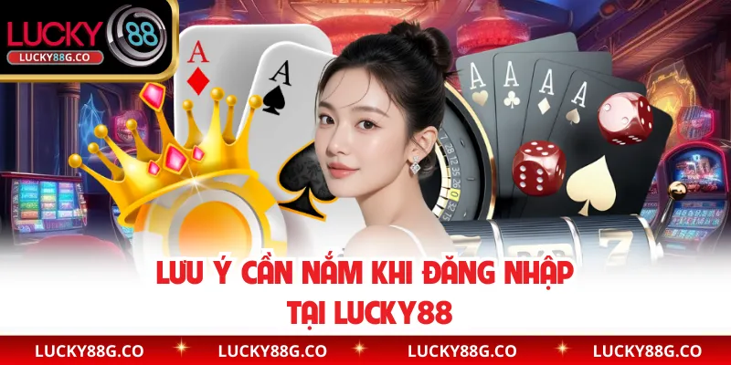 Lưu ý cần nắm khi đăng nhập tại Lucky88